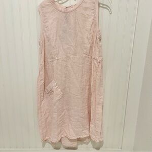 Flax Small Light Pink Sleeveless Dress NWT Cottagecore Cozy Lagenlook, Ballet